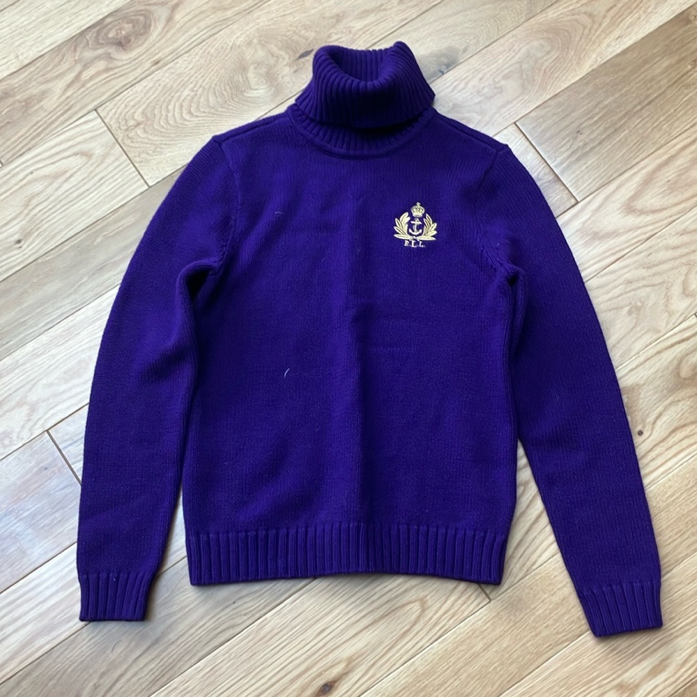 Ralph Lauren Purple Turtleneck Sweater